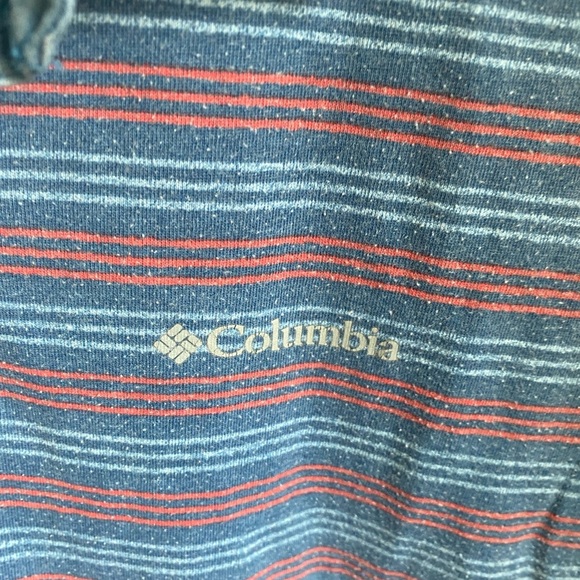 Columbia Men’s Omni-Wick Advanced Evaporation Striped Blue Polo - Picture 2 of 6